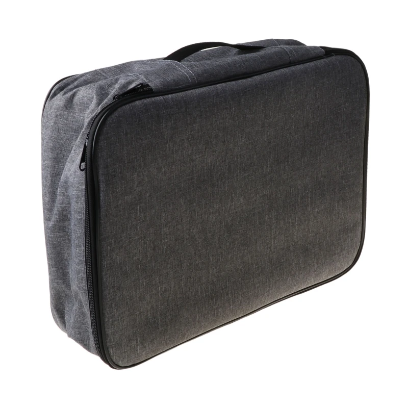 

Document Ticket Storage Bag Waterproof 3 Layers Compartments Large Capacity Certificates Files Organizer For Home Travel E06C