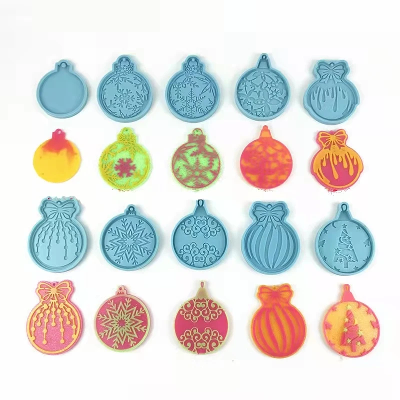 

Silicone Mold For Resin Epoxy Christmas Decoration Earrings Mold DIY Crafts Supplie Creative Jewelry Practical Gift Material 2PC