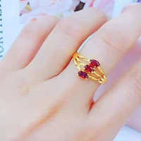 womens ring gold plated ring for women small zircon stone engagement ring elegant rings female vintage ring wedding jewelry