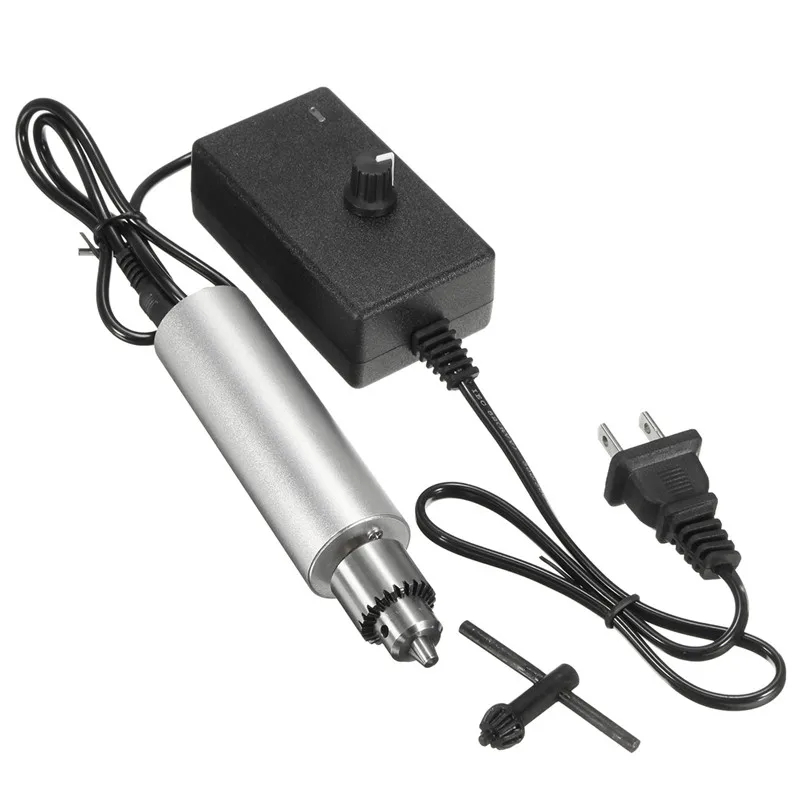 

Us Plug Dc 6V-24V Mini Electric Hand Drill 385 Dc Motor With Jt0 Chuck Adjustable Speed Diy Tool Durable