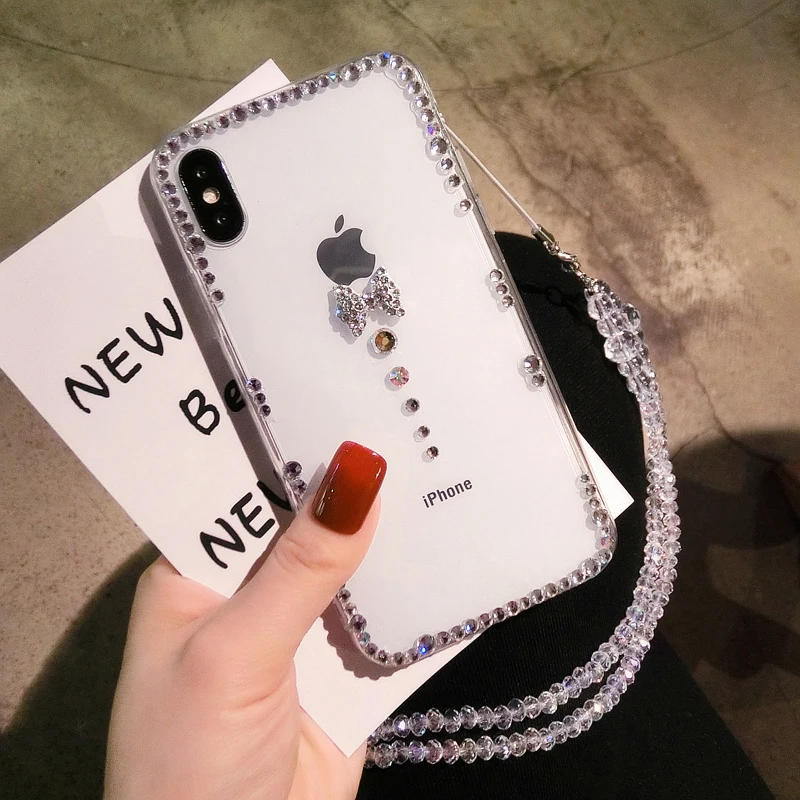 Для HuaweiP9 P10 P20 P30 PLUS LiTE Mate10 20 30 Pro Lite Роскошный милый галстук-бабочка со стразами
