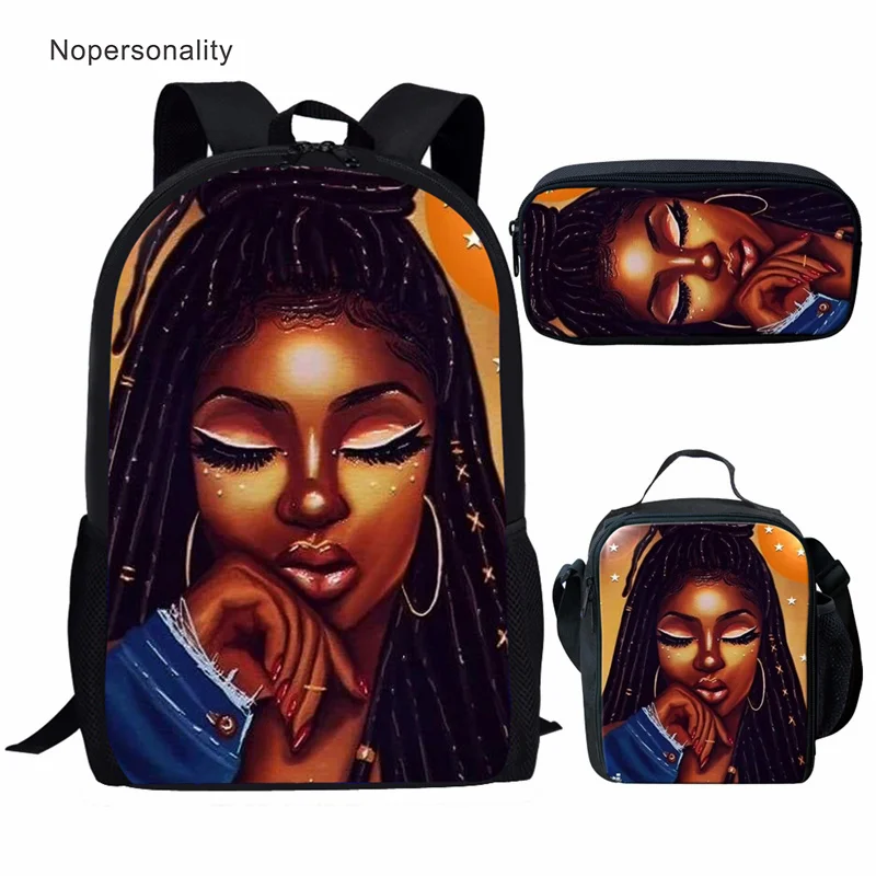 

Nopersonality девушка рюкзаки комплект в африканском стиле; Комплект для девочек 3D печати легкий рюкзак для девочки в своем классе 16 дюймов ортопе...