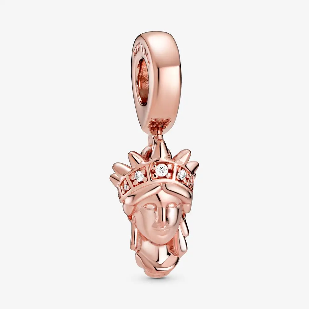 

2020 New 925 Sterling Silver New York Statue of Liberty Dangle Charm Beads Fit Original Pamura Bracelet DIY Jewelry