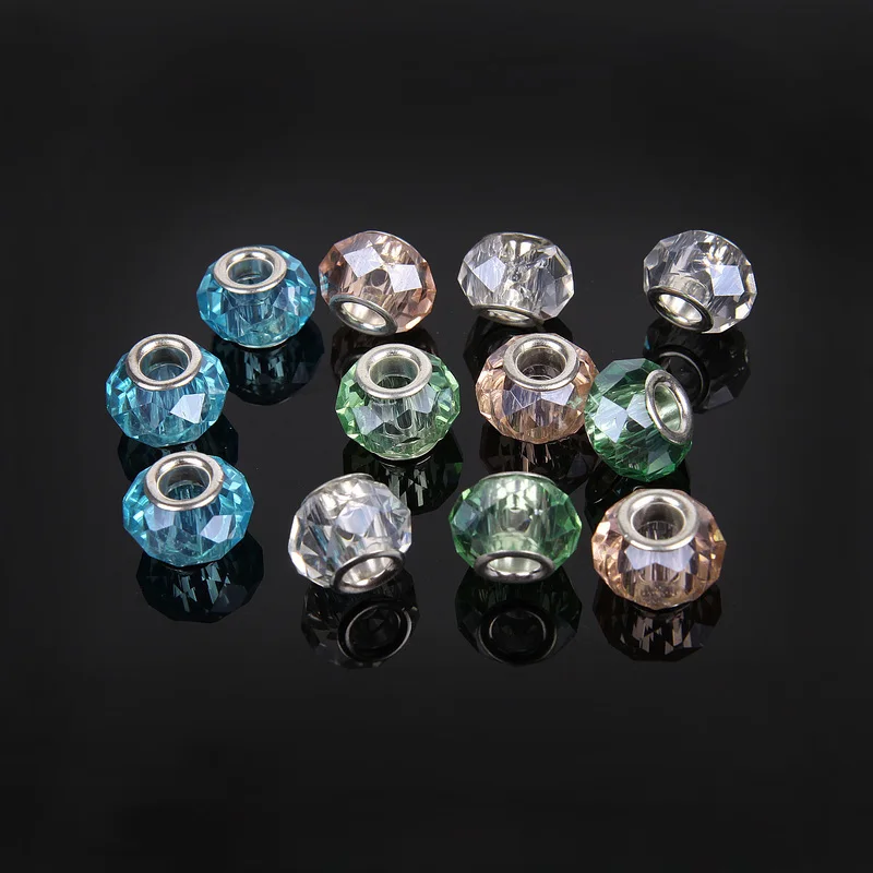 Оригинальные бусины для европейских браслетов и самодельные с кристаллами