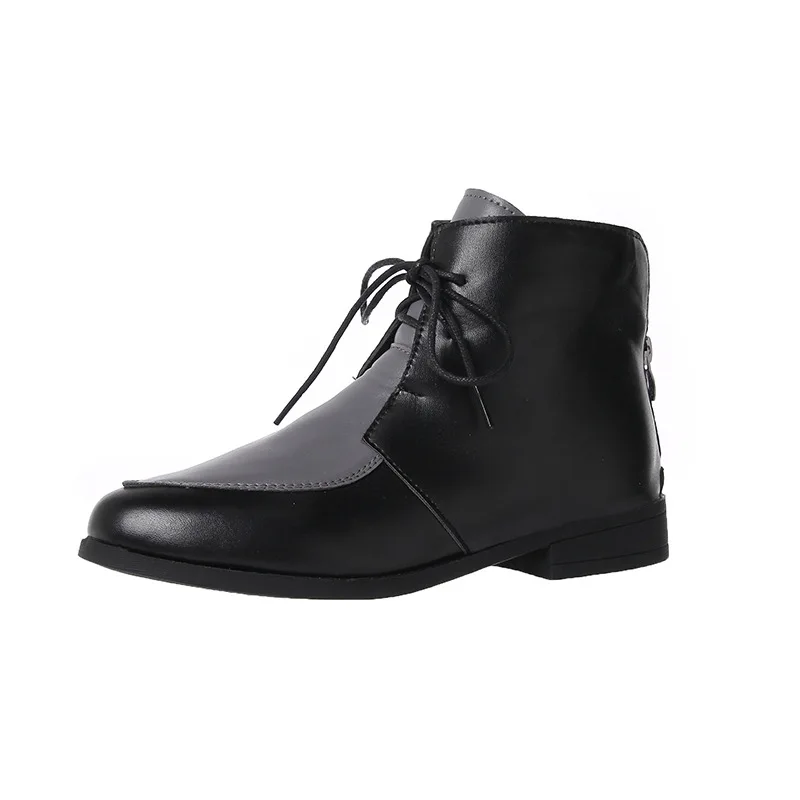

size 35-43 pu leather shoe women boots