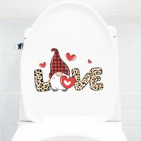 cute love couple series toilet sticker collection home valentines day decoration wall sticker self adhesive