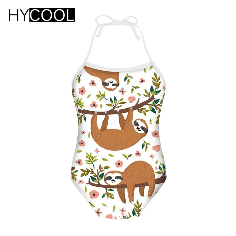 Слитный купальник HYCOOL для девочек милый детский купальный костюм с принтом