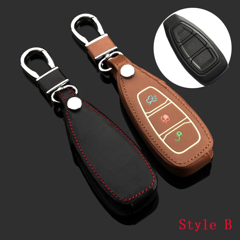 Чехол для автомобильного ключа с 3 кнопками светящийся кожаный чехол держатель