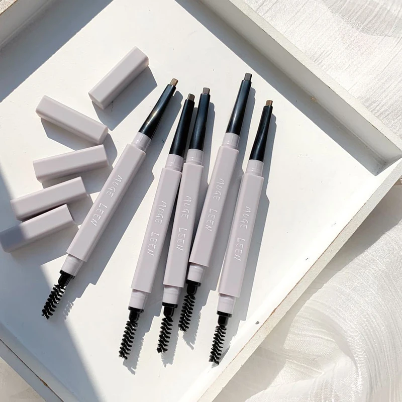 

Double-headed Eyebrow Pen Natural Makeup Super Fine Eyebrow Pencil Waterproof Eyes Black Brown Make Rotatable Up Pen TSLM1