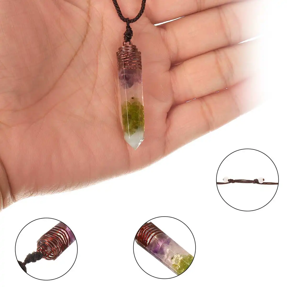 Природные Красочные Кристаллы Orgone(5 см/1,9")-любовь, медитация, рейки, талисман, кристаллы-процесс богатства подарки на удачу