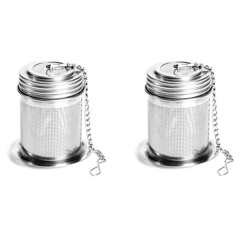 

Tea Ball Infuser - Stainless Steel Tea Infusers for Loose Tea with Chain Hook & Saucer - Extra Fine Mesh Tea Strainer