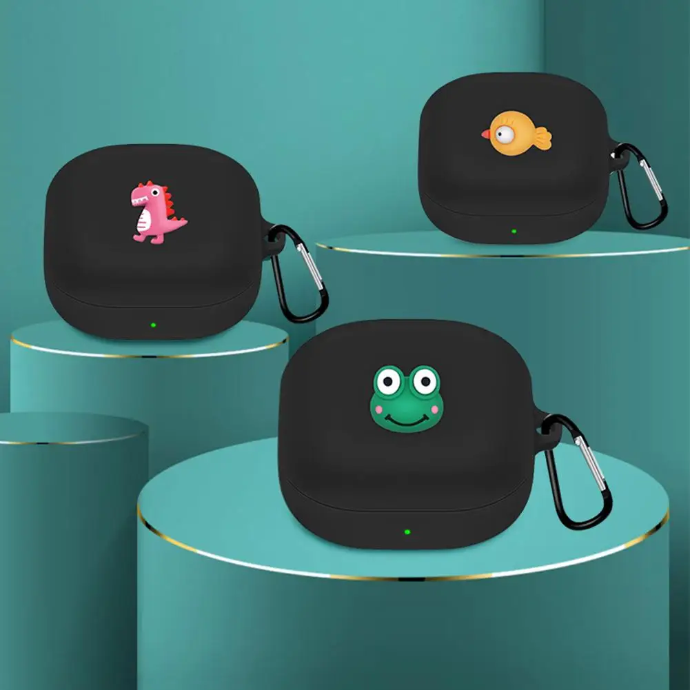 

New Silicone Cases Bluetooth Wireless Earphone Cover For Galaxy Buds Live Shockproof Case Protective Cover With Cute Keychain