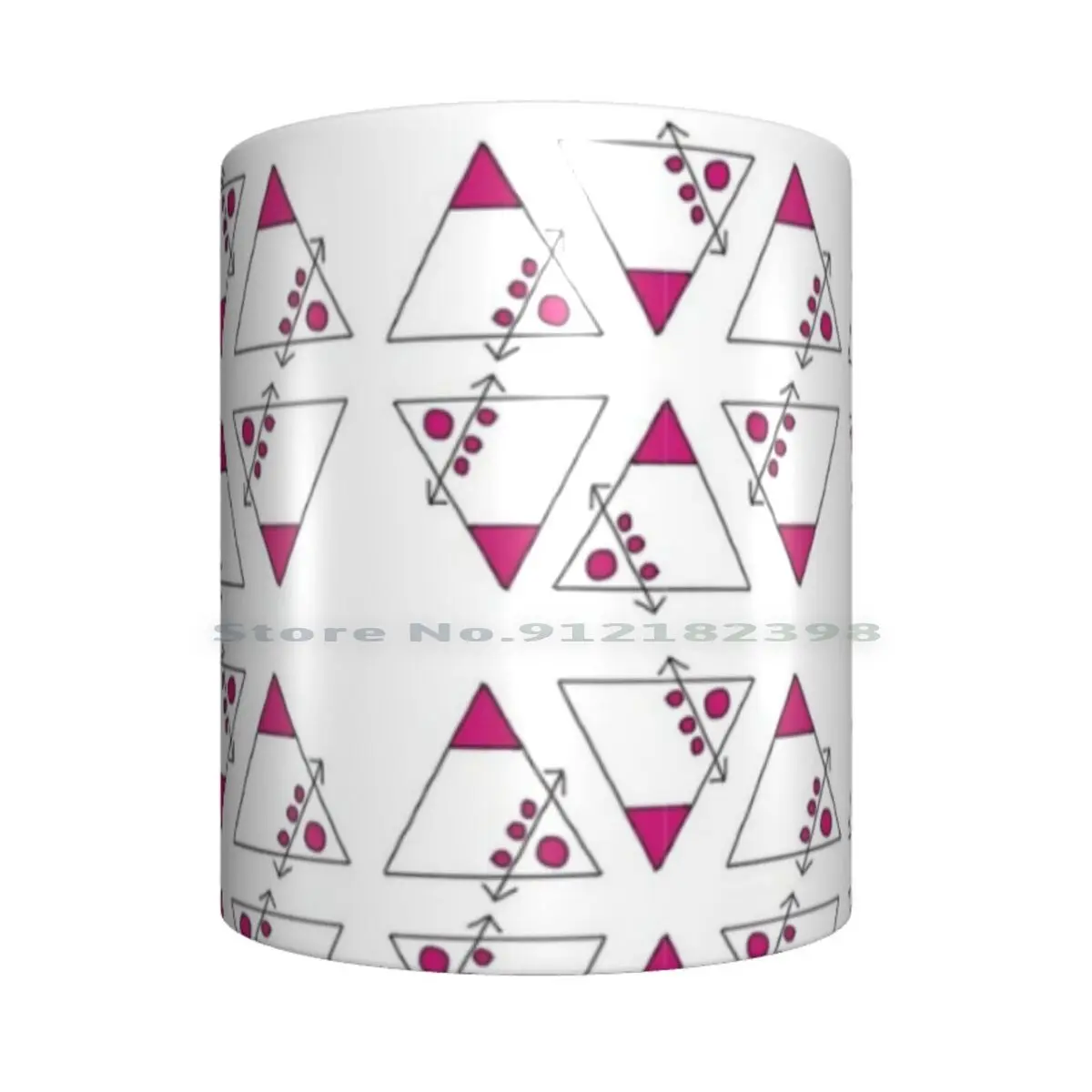 80’s Geometric Design In Magenta And Black. Ceramic Mugs Coffee Cups Milk Tea Mug 80 S Arrows Fashion | Дом и сад
