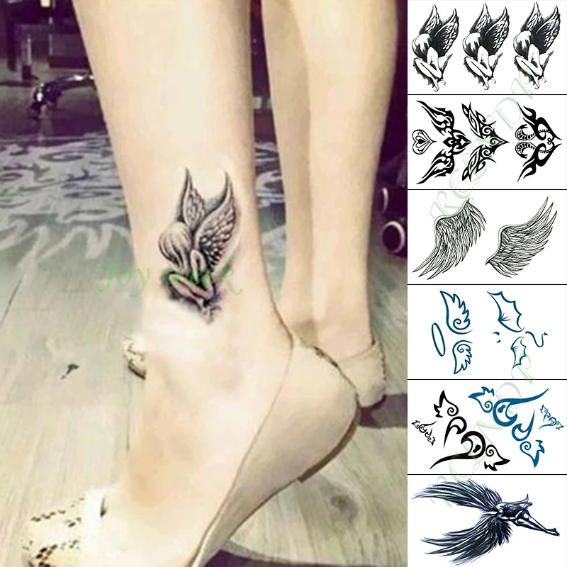 Waterproof Temporary Tattoo Sticker Angel Wing eagle Fake Tatto Hand Arm Foot Flash Tatoo for Kid Girl Men Women