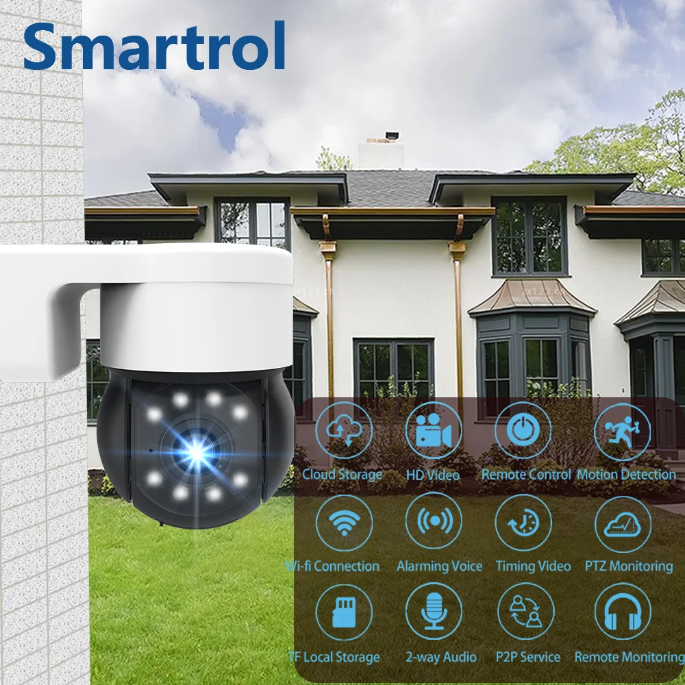 

3MP Dual Light Sources PTZ WIFI IP Camera Security 4X Digital Zoom Night Full Color H.265 Two Way Speak Outdoor CCTV Camera