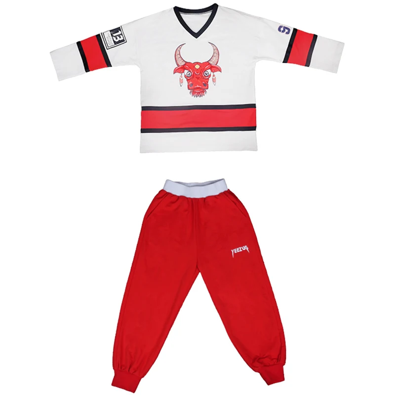 

Kids Hip Hop Dance Costume Boys Long Sleeves Set Girls White Tops Camouflage Pants Jazz Dance Stage Performance Clothes