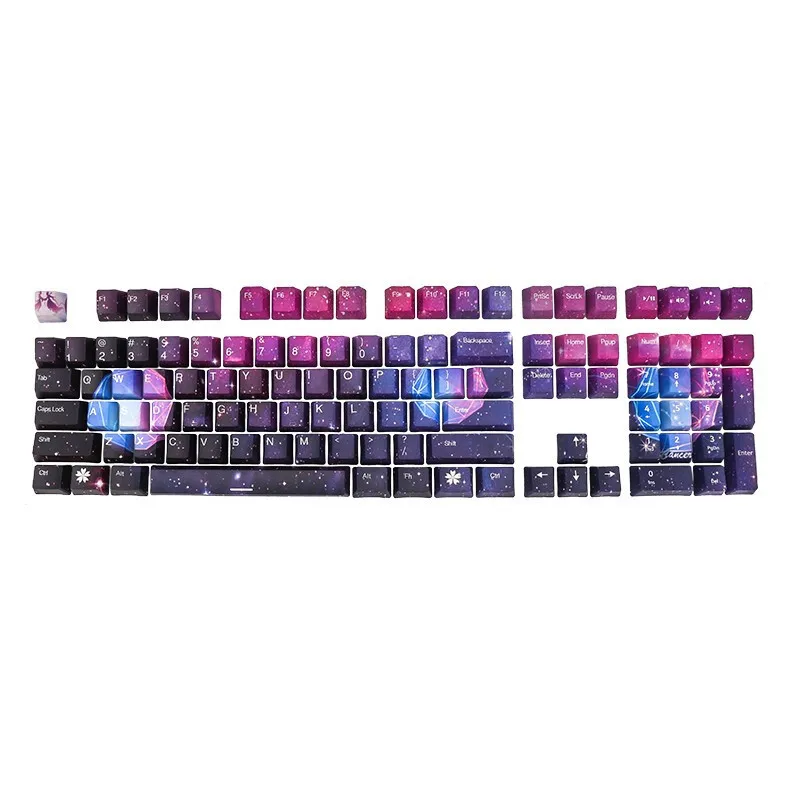 

PBT Keycap 108-key Dye Sublimation Keycaps OEM Height Opaque Key caps For Cherry Mx Switch Mechanical Gaming Keyboard