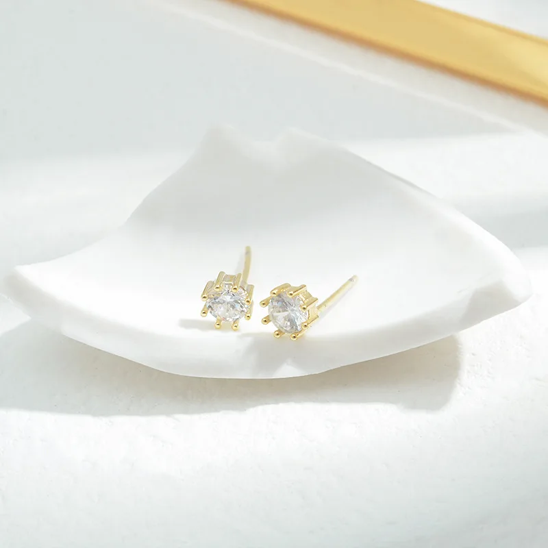 

Wholesale Sterling Silvers Post Zircon Stud Earrings Pearl Dropshipping Jewelry