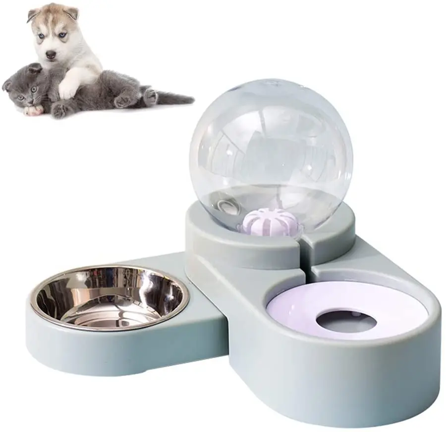 

ПЭТ миска для собак и кошек фонтан автоматическая кормушка для воды и корма контейнер с распылителем для собак и кошек питьевой еды товары д...