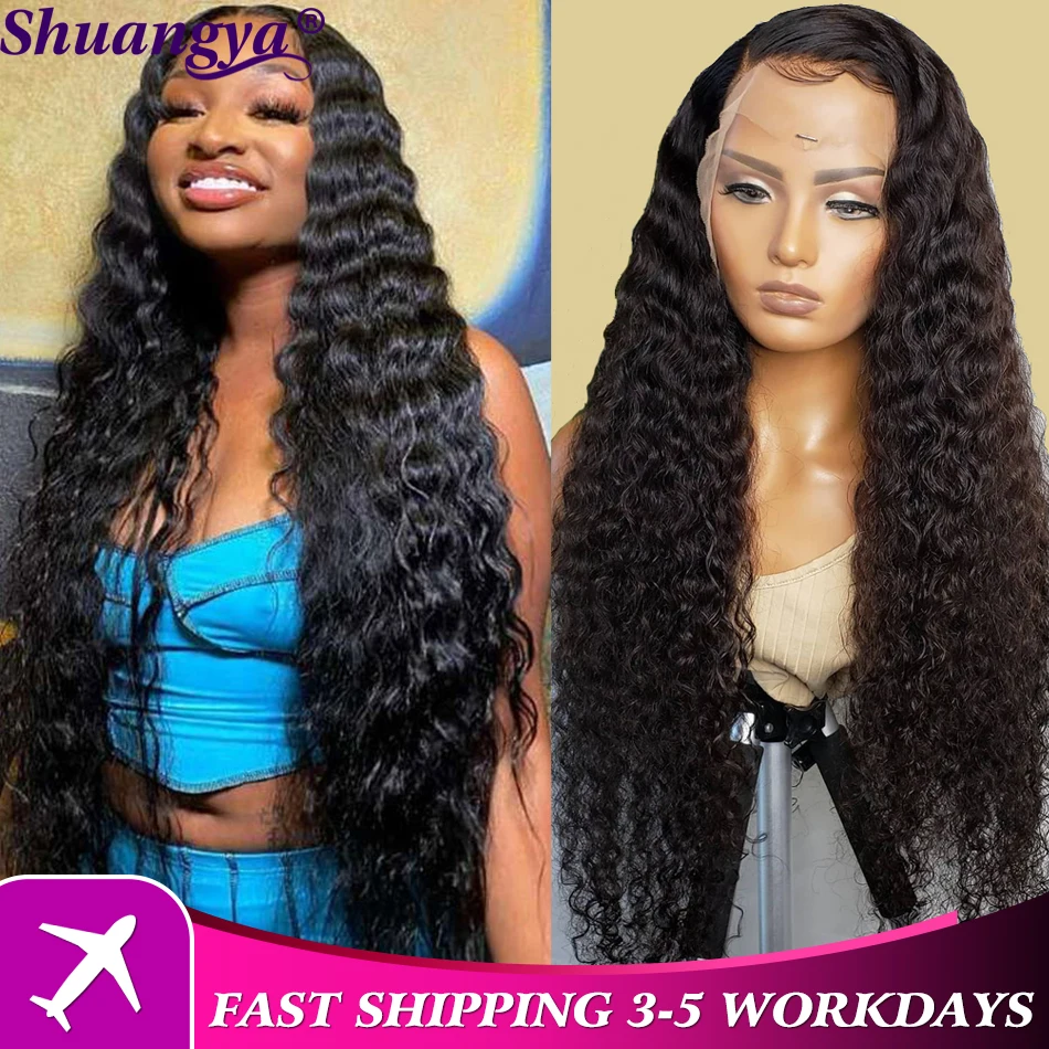 

Lace Front Wig Loose Deep Wave Lace Front Wig Shuangya Remy Brazilian Human Hair Lace Closure Wigs For Black Women