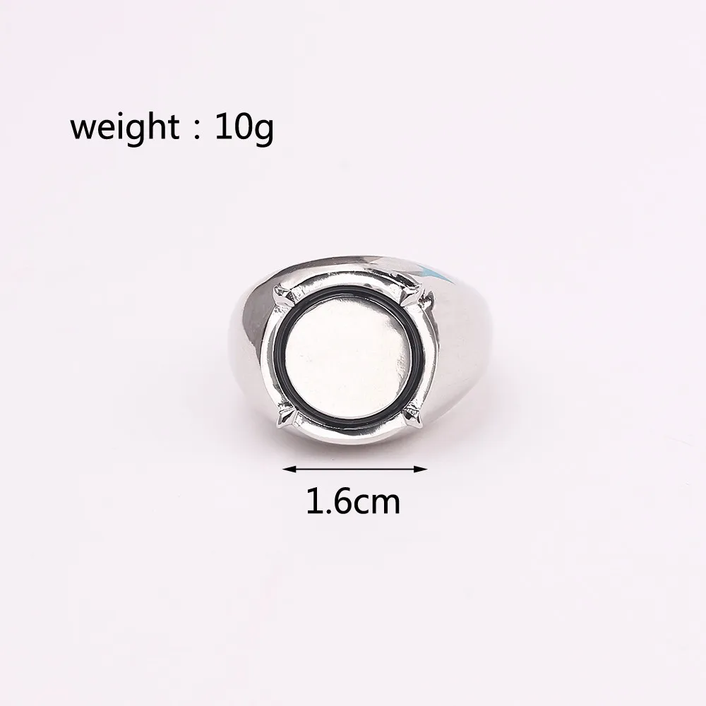 silver round Панк масонское кольцо для мужчин, античное серебро, мастер, печатка, кольцо для мужчин, Панк масонское ювелирное изделие, ювелирные изделия на палец - Цвет основного камня: silver round