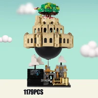 creative japan hayao miyazaki anime bricks music box castle in the sky moc building block educational toys collection for gifts