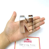 keniao letter n of alphabet cookie cutter for birthday party 5 1 x 6 4 cm biscuit fondant pastry cutter stainless steel