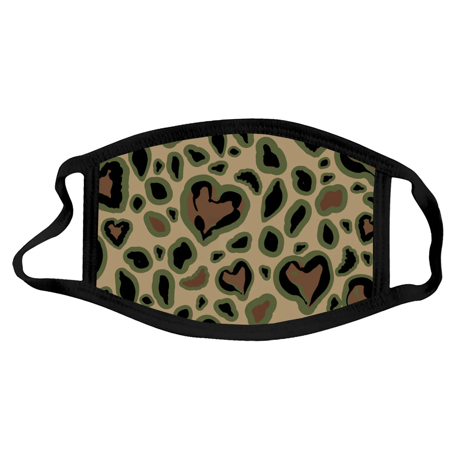 Принт красное сердце Маска для женщин и мужчин защитная рта многоразовая