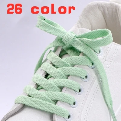 36 Colors 8mm Flat Thicken White AF1  Kids  Shoelaces  Basketball Sneakers Sail  Shoe Laces  Shoe Accessories 60/100/120/140