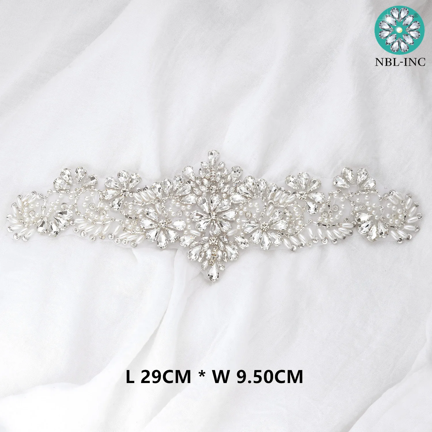 (30 шт.) оптовая продажа свадебный пояс вышитый бисером стразы жемчуг Аппликации