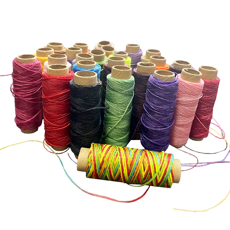 

LMDZ 50M 1MM Thickness Waxed Thread for Leather Waxed Cord DIY Handicraft Tool Hand Stitching Thread Flat Waxed Sewing Line