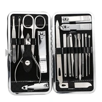 19 in 1 nail clipper set manicure cutters household stainless steel ear spoon nail clippers set pedicure nail scissors tool nail