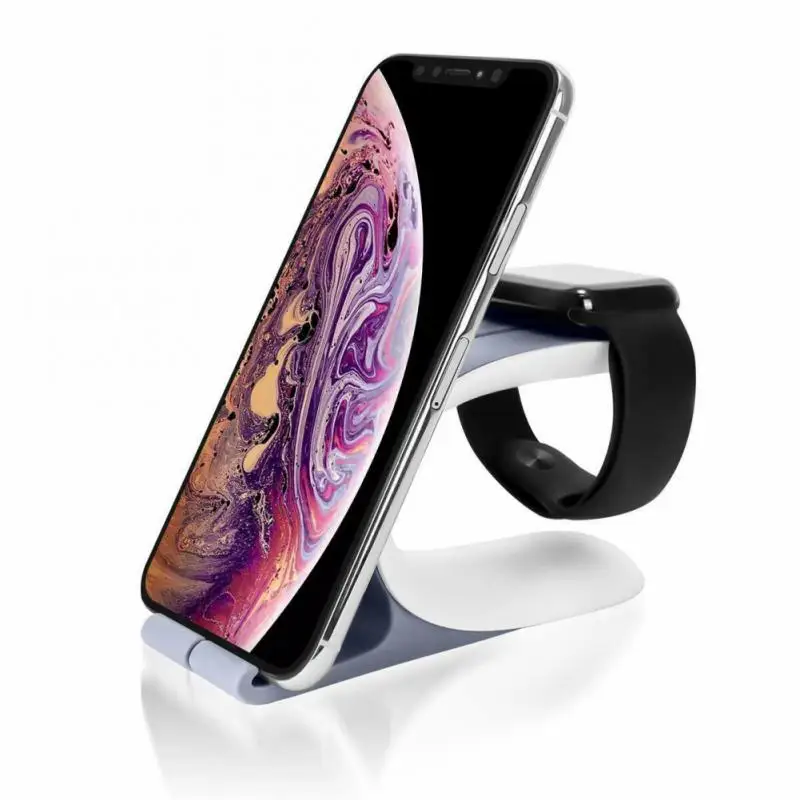 

Wireless charger mobile phone holder base 2 in 1 for iPhone 11 Apple Pro Watch 11 Pro XR XS Max fast charging 2 3 4 5
