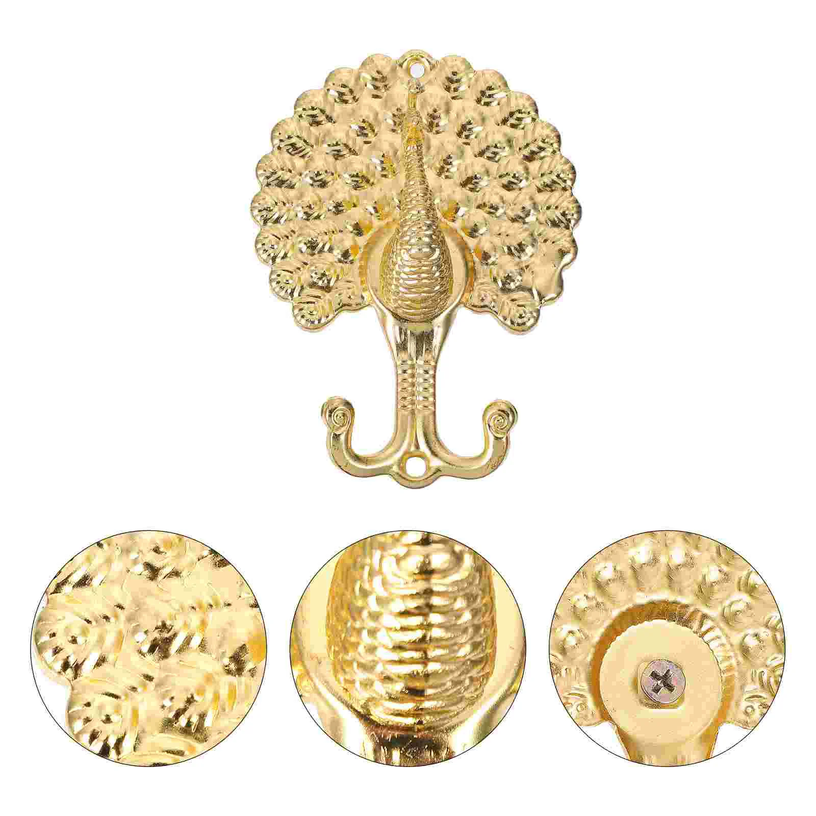 

1 Pair Wall Hook Curtain Hooks Simple Hook Creative Hook Peafowl Shape Hook
