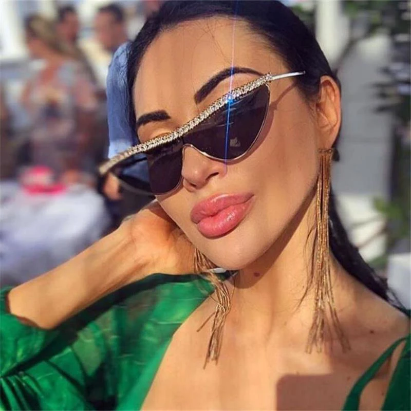 Модные дизайнерские черные солнцезащитные очки кошачий глаз уникальные Оттенки