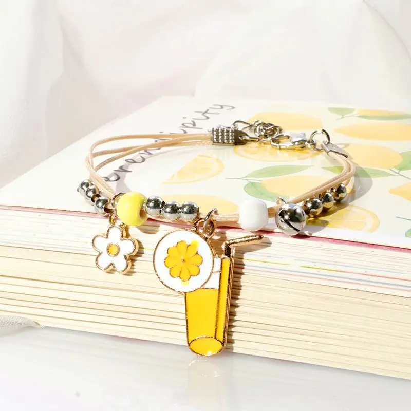 

New creative fashion adjustable bracelet female fruit cartoon knitting small fresh student trend