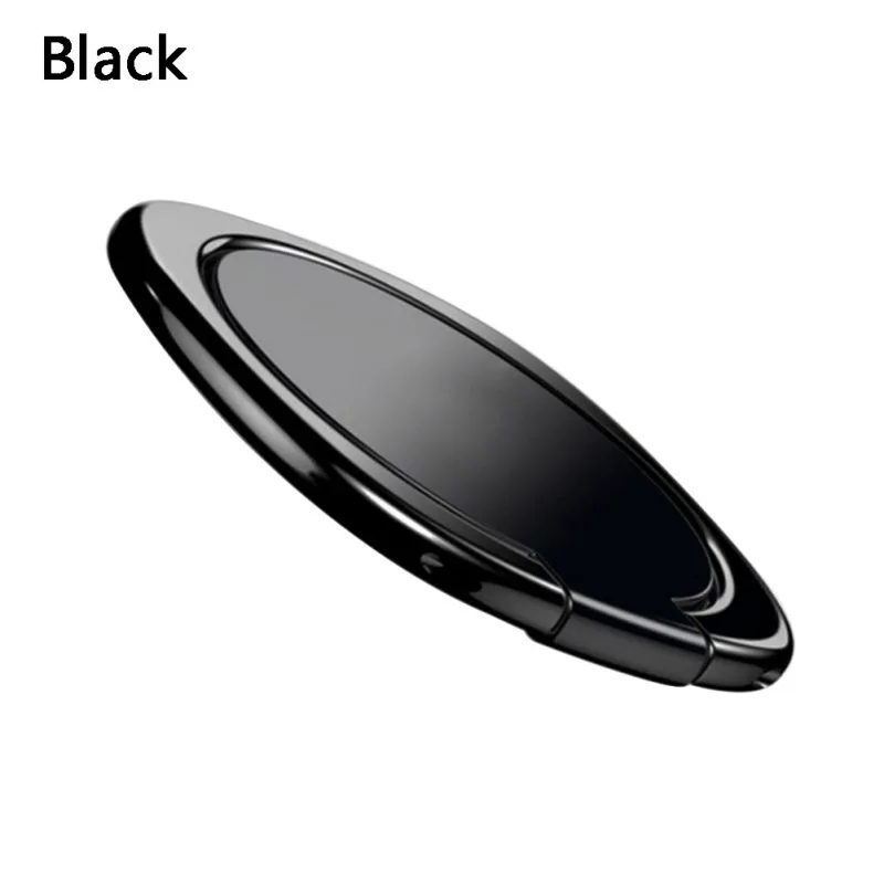 Black Горячая Роза-С Покрытием золотого цвета металлическое квадратное кольцо на палец держатель для мобильного телефона держатель гнезда магнитный автомобильный кронштейн Подставка аксессуары - Цвет: Black