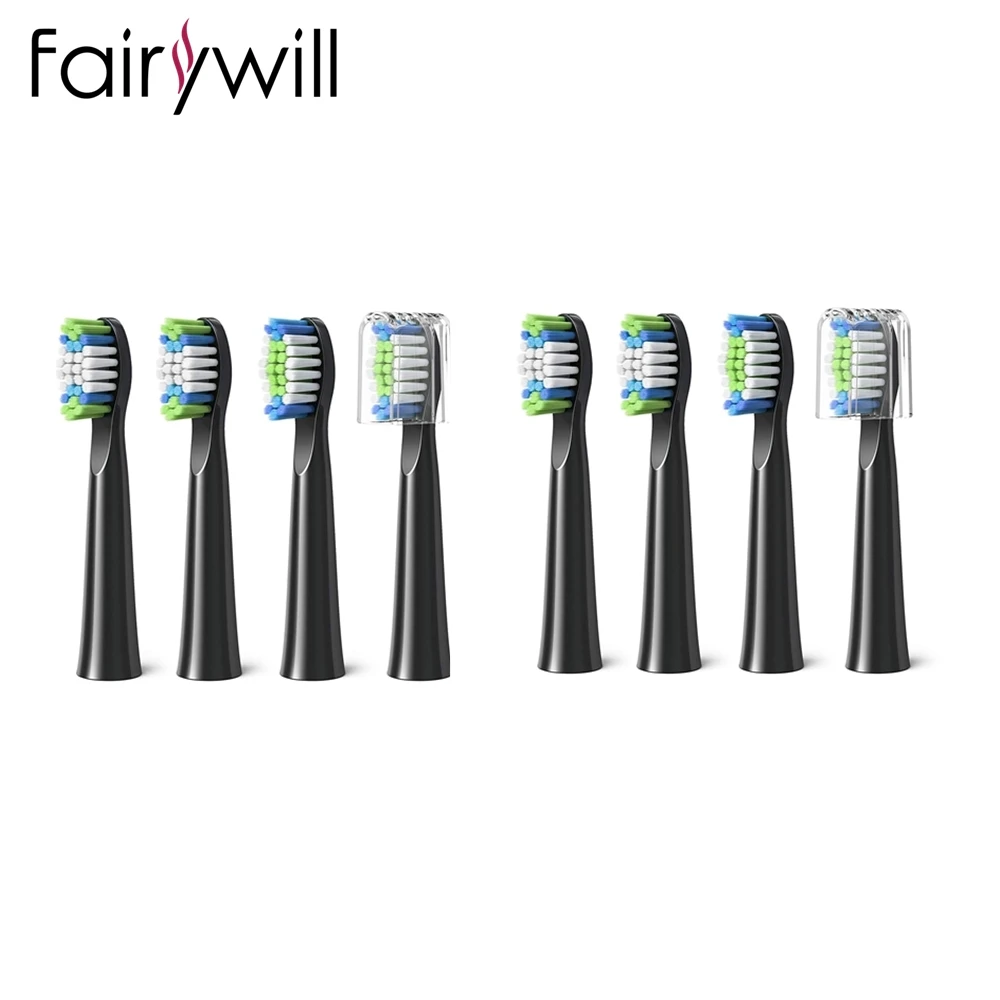 

Fairywill Toothbrush Heads Electric Toothbrushes Replacement Heads Electric Toothbrush 4 heads Sets for FW-E11 E10 E6 D7S