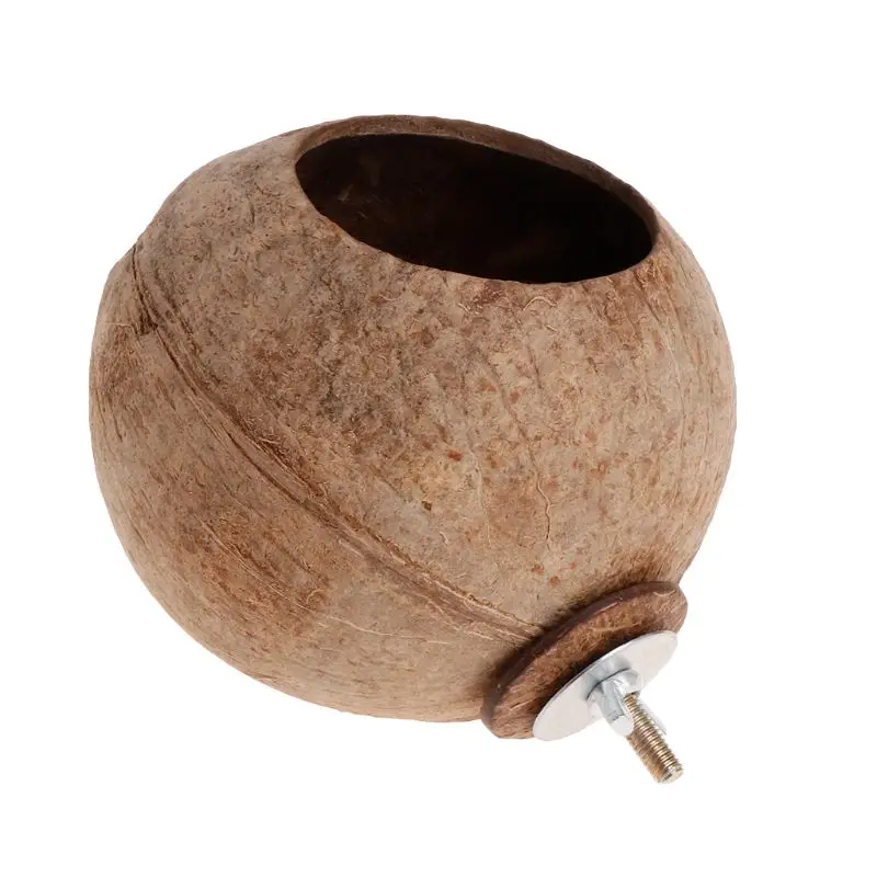 Гнездо для попугая из натуральной кокосовой скорлупы кормушка птиц белок