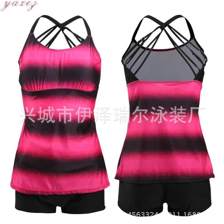 5XL традиционный купальник с постепенными изменениями и прямым углом женский