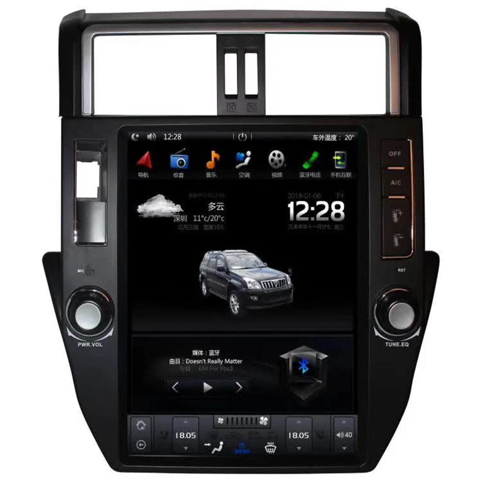 10 4 дюймовый вертикальный экран Tesla Style Android 9 0 автомобильный DVD-плеер GPS для TOYOTA Land