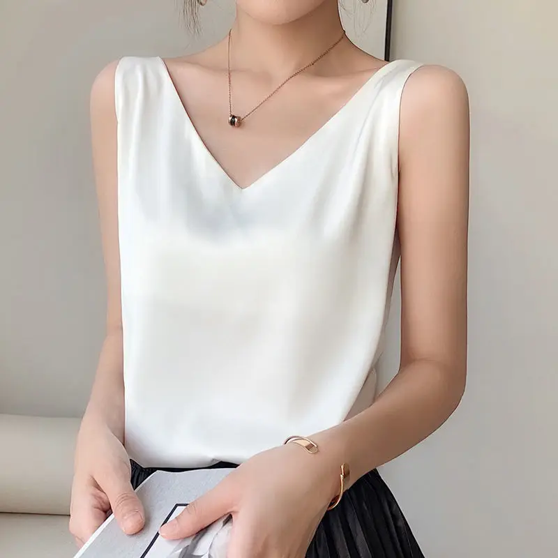 

New Style Suspender Waistcoat Loose Lady Silk Silk Silk Top