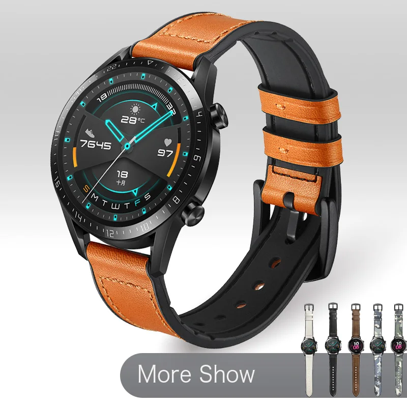 Универсальный 22 мм ремешок для часов Huawei GT2 Honor Magic 46 браслет Samsung Galaxy Watch 3 45 Gear S3
