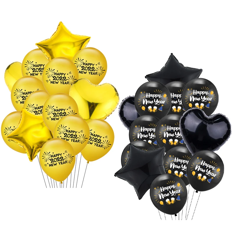 Счастливый Новый год вечерние украшения 2022 Фольга воздушные шары для декора дома