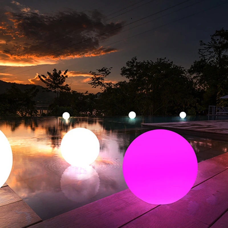 

Colorful Outdoor Garden Glowing Ball Lights with Remote Patio Landscape Pathway LED Illuminated Ball Table Lawn Lamps