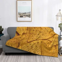 tortilla chips blanket food mexican plush thick ultrasoft flannel fleece throw blanket for sofa bed cover bedroom art outlet