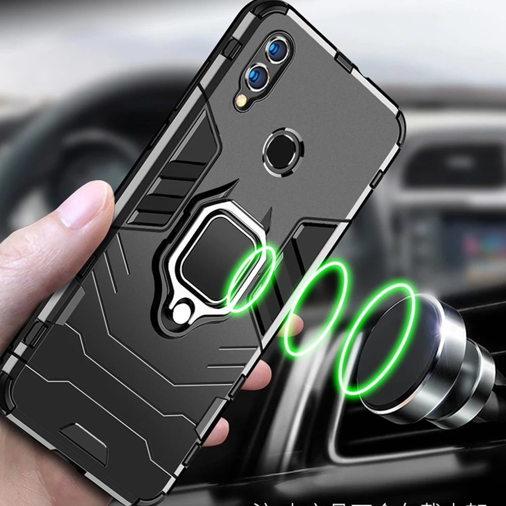 for honor 8x 8 x case armor pc cover finger ring holder phone case for huawei honor 8x max cover durable shockproof bumper shell free global shipping