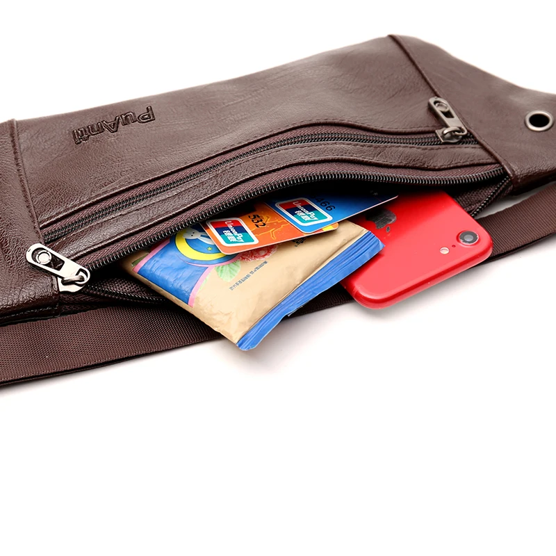 Забавные поясные сумки для мужчин кошелек из искусственной кожи телефона и