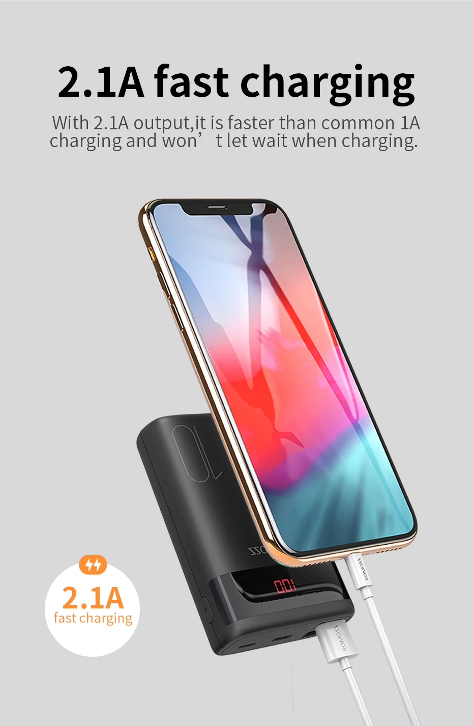 ROMOSS Ares 10 10000 мАч Внешний аккумулятор с двойным usb-портом внешний аккумулятор Размер портативное зарядное устройство для планшета iPhone
