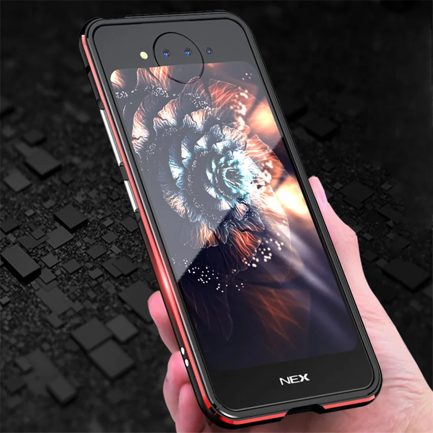 ДЛЯ Vivo NEX двойной дисплей металлический каркас двойной цвет алюминиевый бампер Защитная крышка для Vivo NEX 2 Nex2 чехол